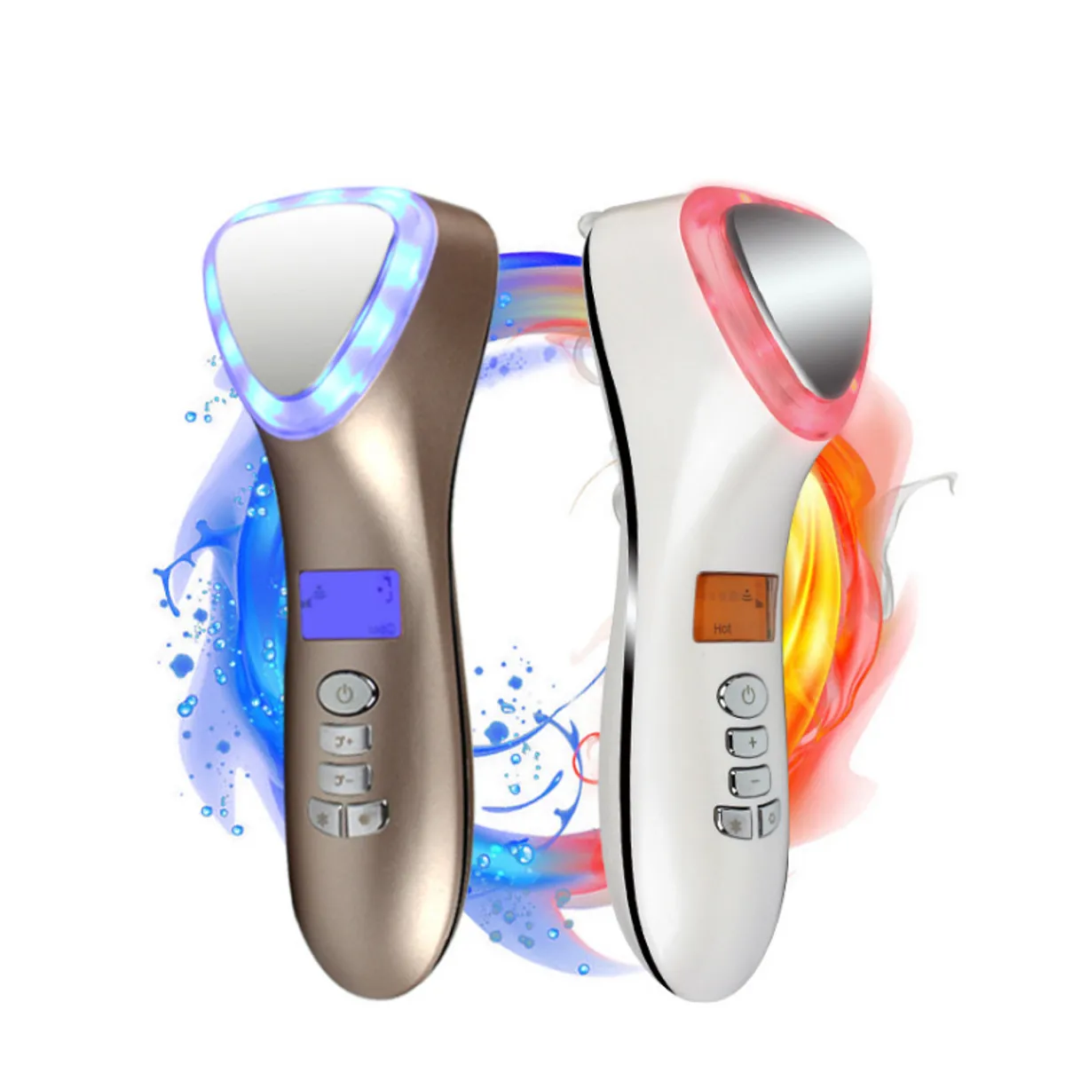 

Multifunction LED Hot Cold Hammer Ultrasonic Cryotherapy Facial Lifting Vibration Massager Face Body Spa Ion Beauty Instrumen