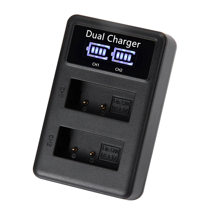 3 шт. 1100 мА/ч, LP-E17 LPE17 LP E17 цифровой Камера Батарея+ USB ЖК-дисплей двойной Зарядное устройство для Canon M3 M5 M6 поцелуй X8I 750D 760D T6I T6S 800D