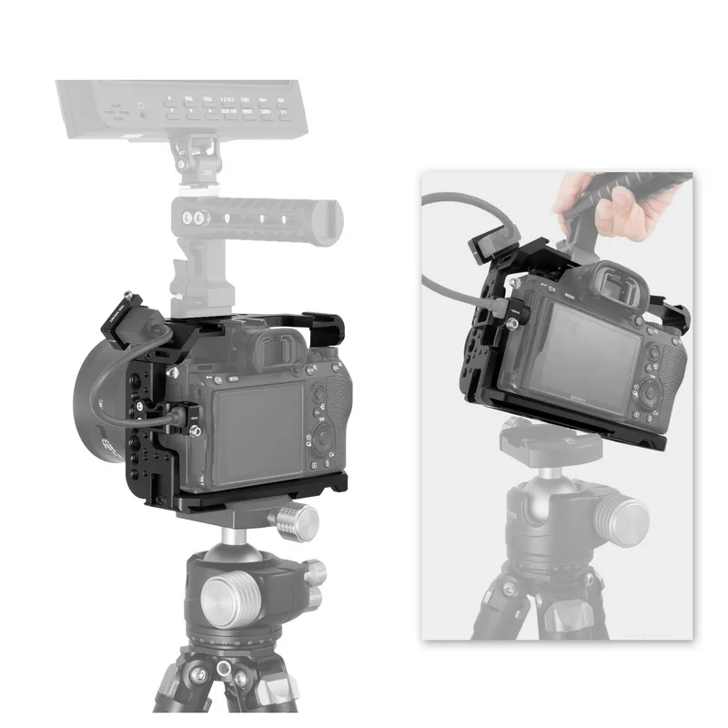 Selens a7iii a7r3 a7m3 клетка для sony A7RIII/A7III/A7MIII алюминиевый сплав клетка для крепления штатива быстросъемный Комплект расширения