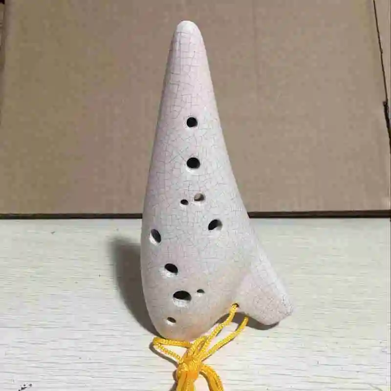 ГОРЯЧАЯ HG-ocarina флейта 12 отверстий альт C керамический инструмент белый лучший подарок