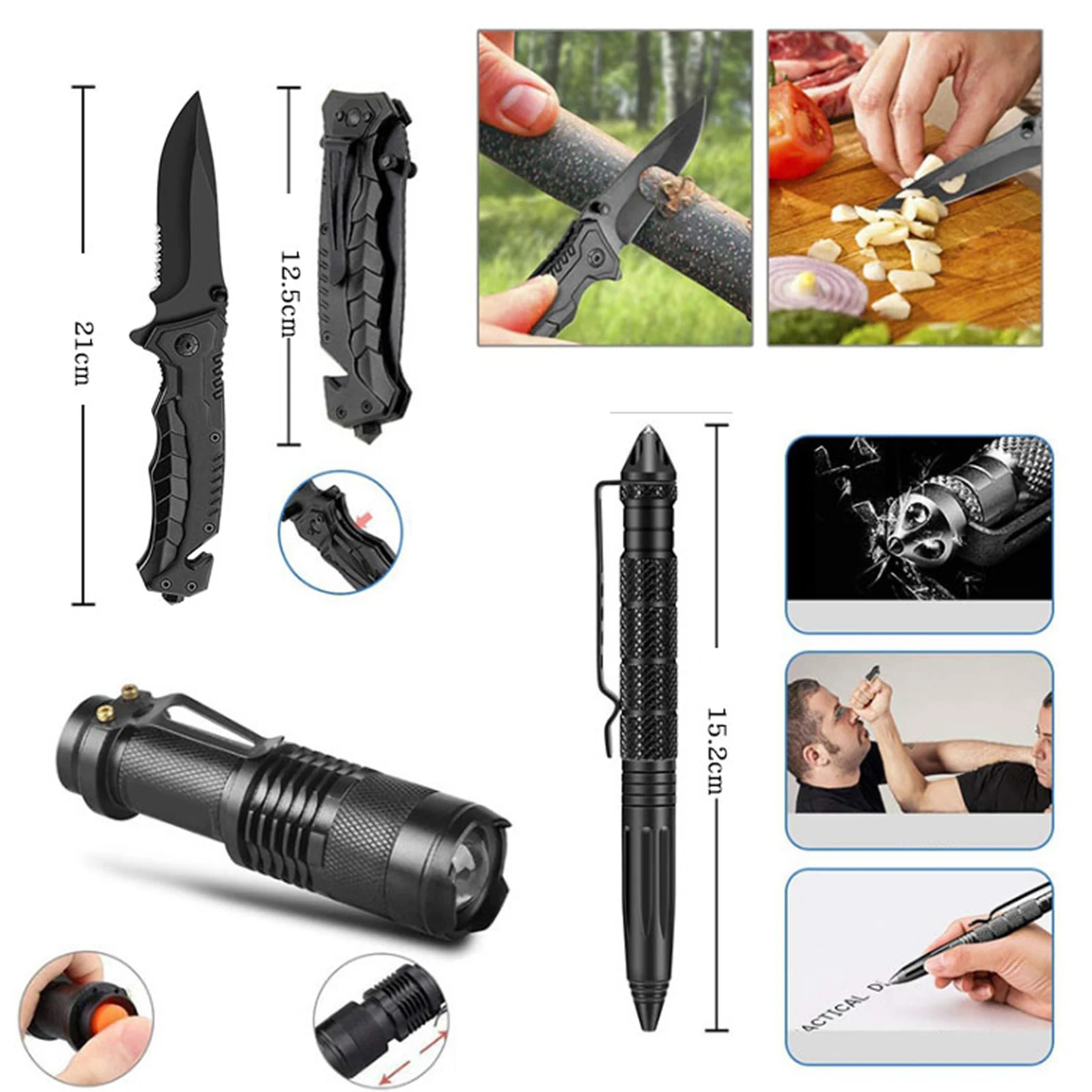 33pcs/set Outdoor Emergency Survival Gear Kit Camping SOS equipment  Christmas Blanket Hiking Essentials Bracelet Man