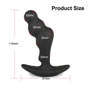 Powerful Vibrating Prostate Massager for Men with Wireless Remote Control Erotic Male Silicone Anal Butt Plug Sex Toys for Adult 2