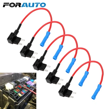 

FORAUTO 5 Pcs APM Tap Mini Blade Micro Auto Motri Insurance ATM Adapter Add-a-Circuit Adapter 12V Car Fuse box Holder