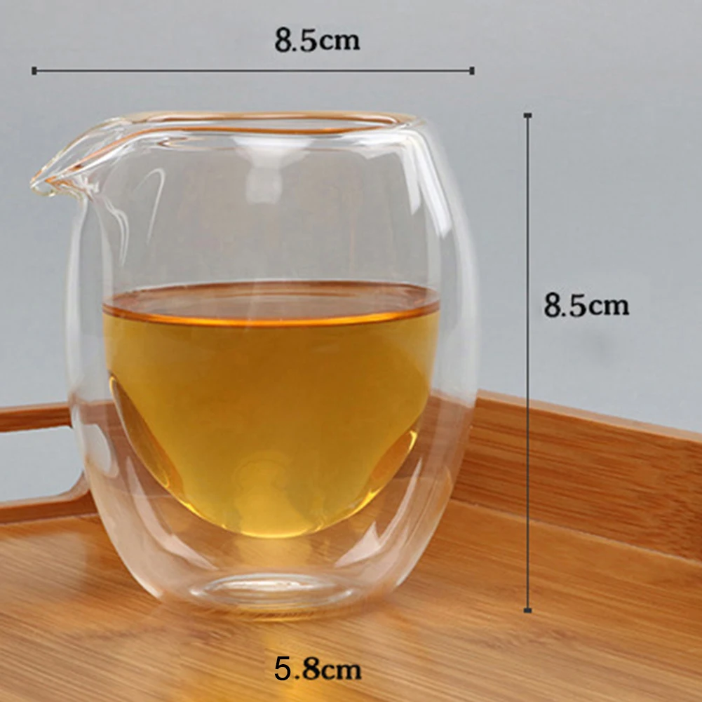 200 мл, прозрачная стеклянная термостойкая чашка с двойными стенками, кувшин для чая Kongfu, чашка для питья кофе, молока, посуда для напитков, бокал для вина