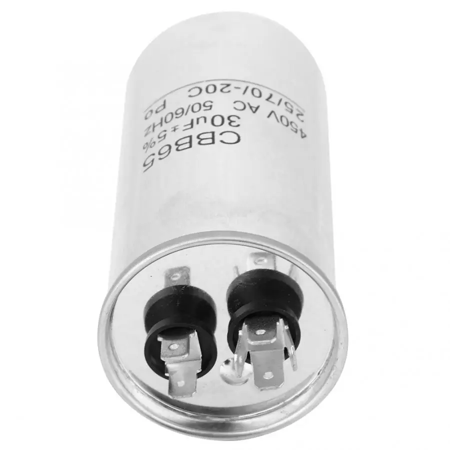CBB65 30 мкФ 450V Конденсатор Пусковой двигатель гомополар электролитический конденсатор для компрессора регулятор двигателя