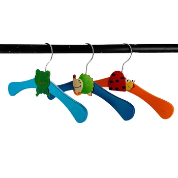 

4PCS Kids Cute Cartoon Wooden Clothes Hanger Dry Wet Suitable Towel Clothes Holder Girl Boy Children Wooden Clothes Hangers