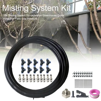 

10M Umbrellas Greenhouse Plants Irrigation Quick Install Water Sprinkler For Patio Garden Brass Misting System Kit Low Pressure