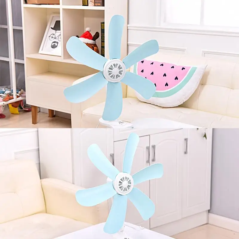 Warmtoo 220V 10W Клипса-на 6 лопастей потолочный вентилятор Регулировка низкий уровень шума летние прохладные мини-вентиляторы кондиционер-охладитель с переключателем