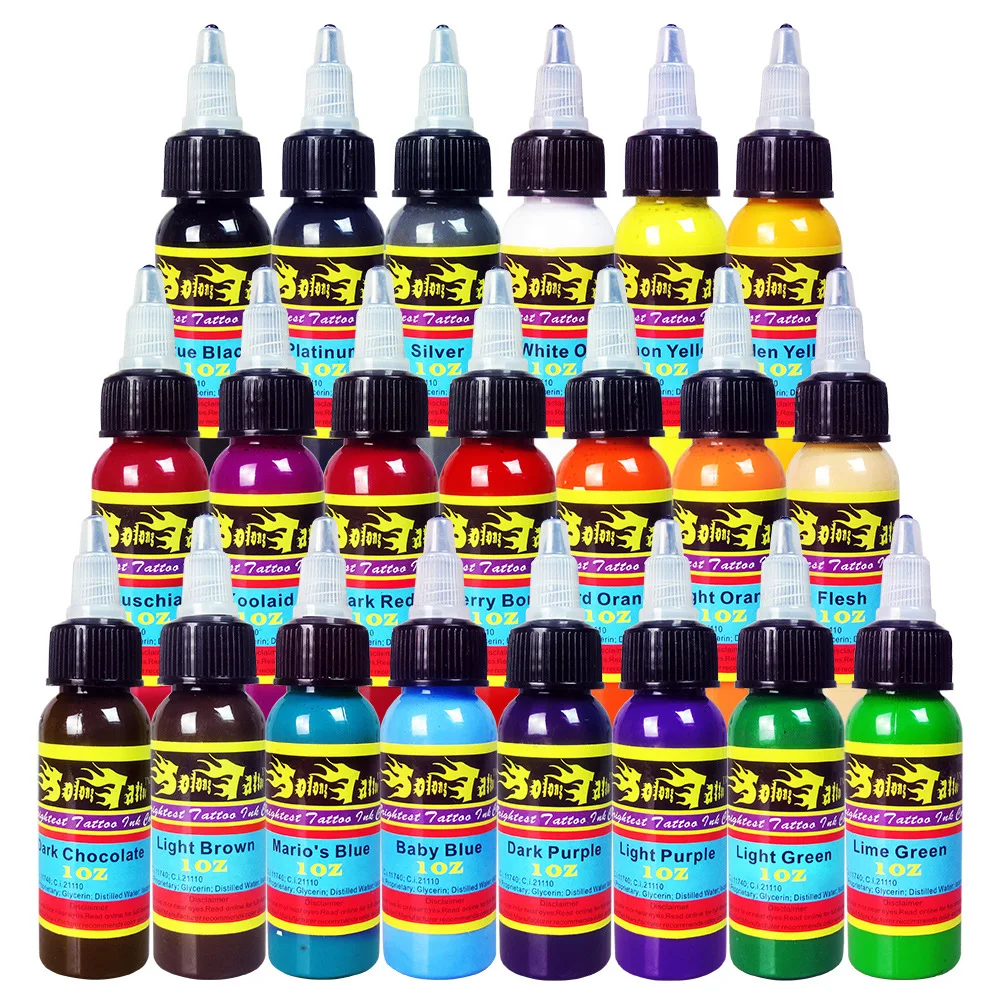 Fast Deliver 30ml/Bottle Professional Tattoo Ink Tattoo Pigment Kit Permanent Makeup Pigments Color Tattoo Body Art Beauty Tools