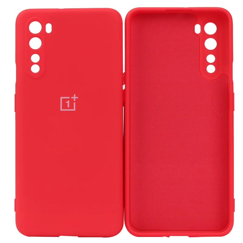 Original OnePlus Nord Case Liquid Silicon Back Cover One Plus Nord Soft Case Shockproof Full Protectiver Case one plus Nord samsung flip cover Cases & Covers