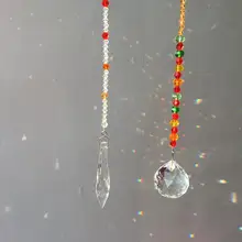 30& 63 мм 2 PK/набор K9 призма, защита от солнца, Висячие оконные кристаллы, Радужный светильник, Ловец снов, Кристальный, летний подарок, хрустальные бусины