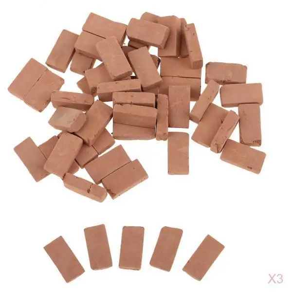 1/16 Scale Clay Red Bricks Model for Sand Armor Scenery Decoration 1.7x0.9cm