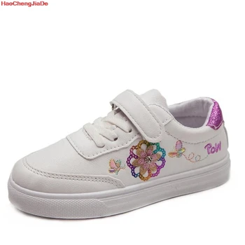 

Girls Beautiful flowers anna elsa Shoes Toddler Sports Boots Kids Sneakers Children Flat child shoe Christmas gift shoes kids