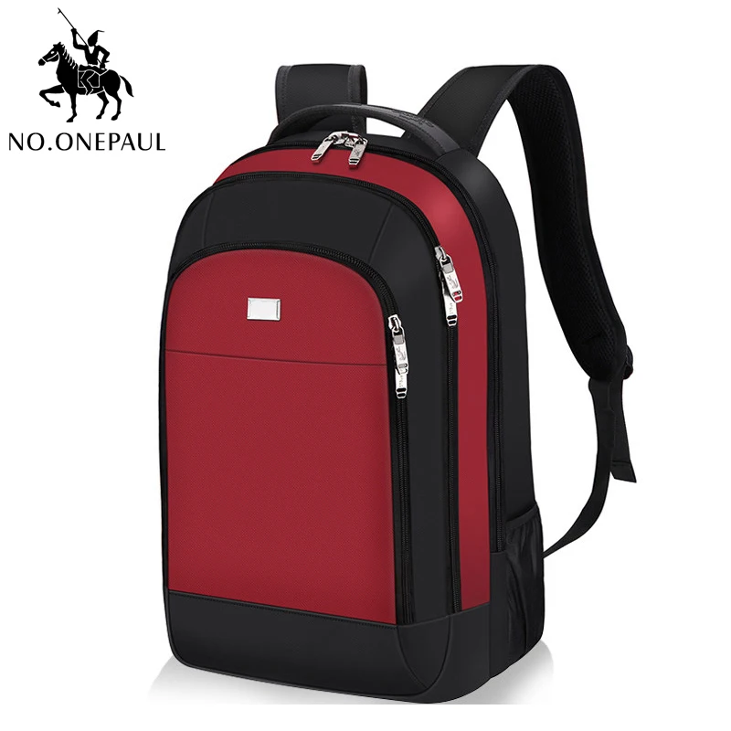 NO.ONEPAUL, мужской повседневный школьный рюкзак для ноутбука, модный рюкзак для путешествий, мужской повседневный водонепроницаемый рюкзак с интерфейсом USB, сумка для женщин, сумки - Цвет: 6001-Red-3C