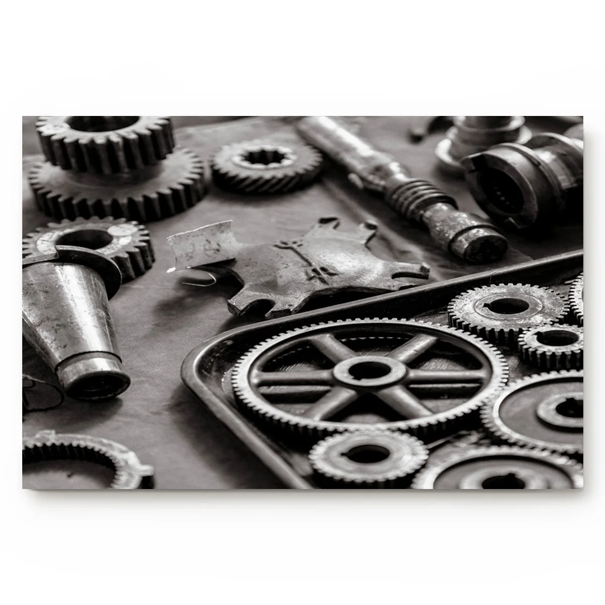 Retro Black And White Gear Machinery Bathroom Non-slip Doormat Accessories Living Room Kitchen | Дом и сад
