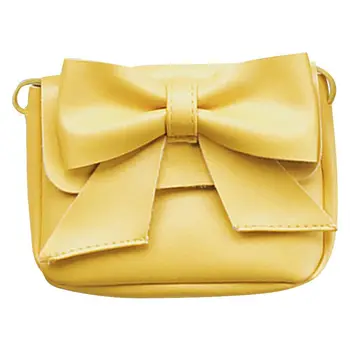 

LJL-1PCS Cute Children Handbag Girls Bags Fashion Baby PU Leather Shoulder Bags Candy Coin Purse Wallet Toddler Bowknot Bags
