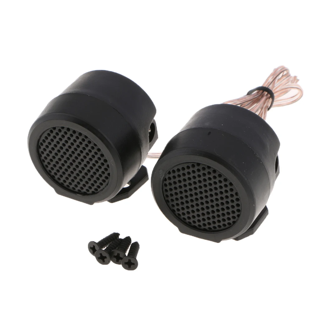 

2 Pieces Component Tweeters Audio Silk Dome - Flush or Surface Mount for Car