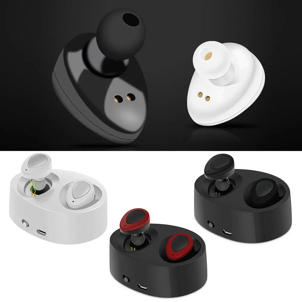 1 пара Bluetooth 4,1 Беспроводной наушники True Беспроводной стерео наушники-вкладыши Наушники-вкладыши TWS Bluetooth гарнитура Bluetooth с зарядным устройством