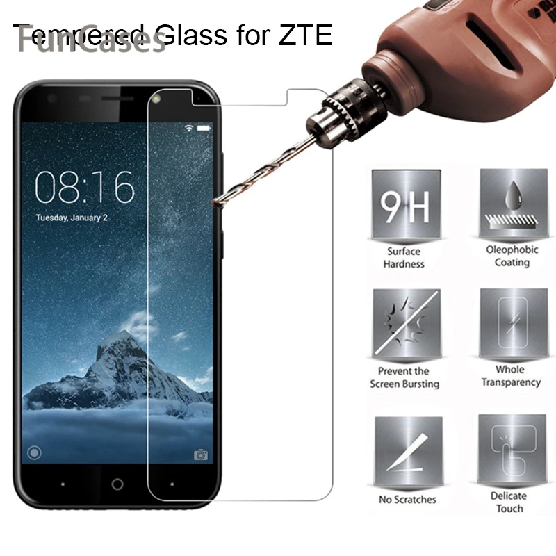Закаленное стекло экрана для ZTE Blade A2 Plus A3 A6 закаленное L3 L2 9H HD твердое на L5 |