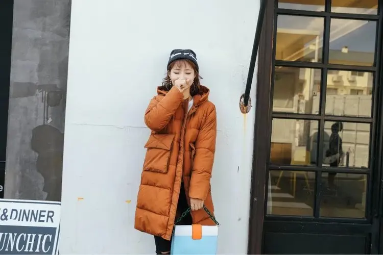 

Cotton-padded Clothes Female Winter New Style Korean-style Students Loose And Plus-sized Mid-length Thick Warm down Coat Fashion
