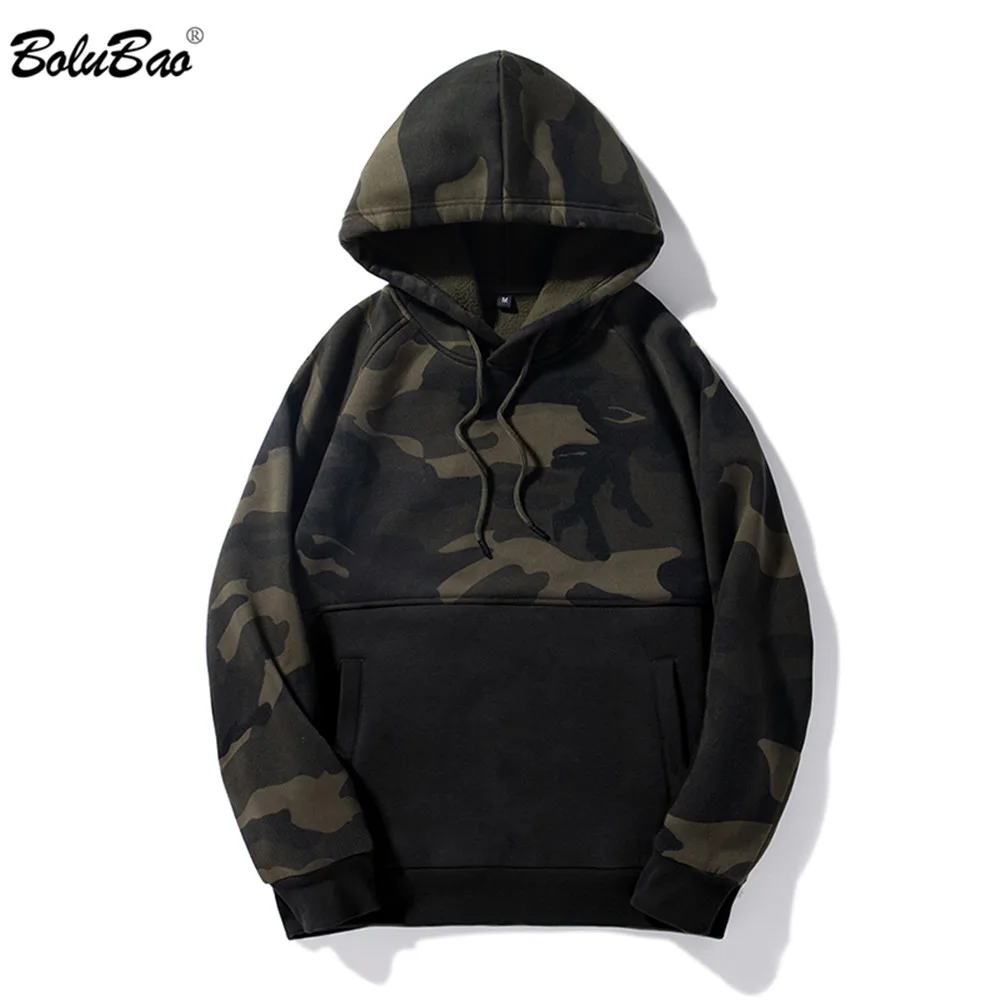 

BOLUBAO Fashion Brand Men Hoodies Autumn New Camouflage Splice Men's Hooded Sweatshirts Male Casual Warm Hoodie