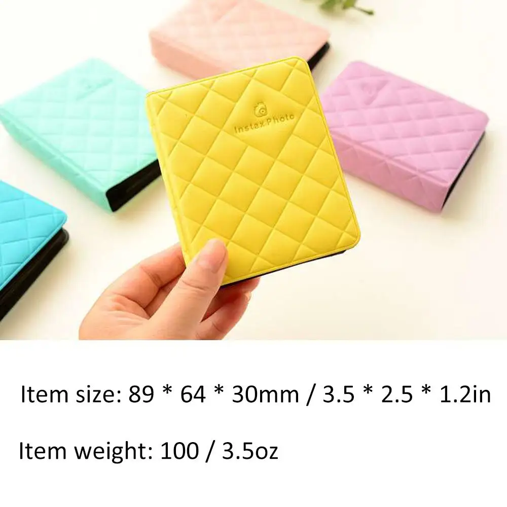 3in Stamp Organizer PU 36 Карманный держатель коробка макарон памятный для маленького фотоальбома