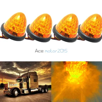 

4X 3" 16-LED Truck Side Marker Lights Amber Car Dome Clearance Cab Roof Light 24V