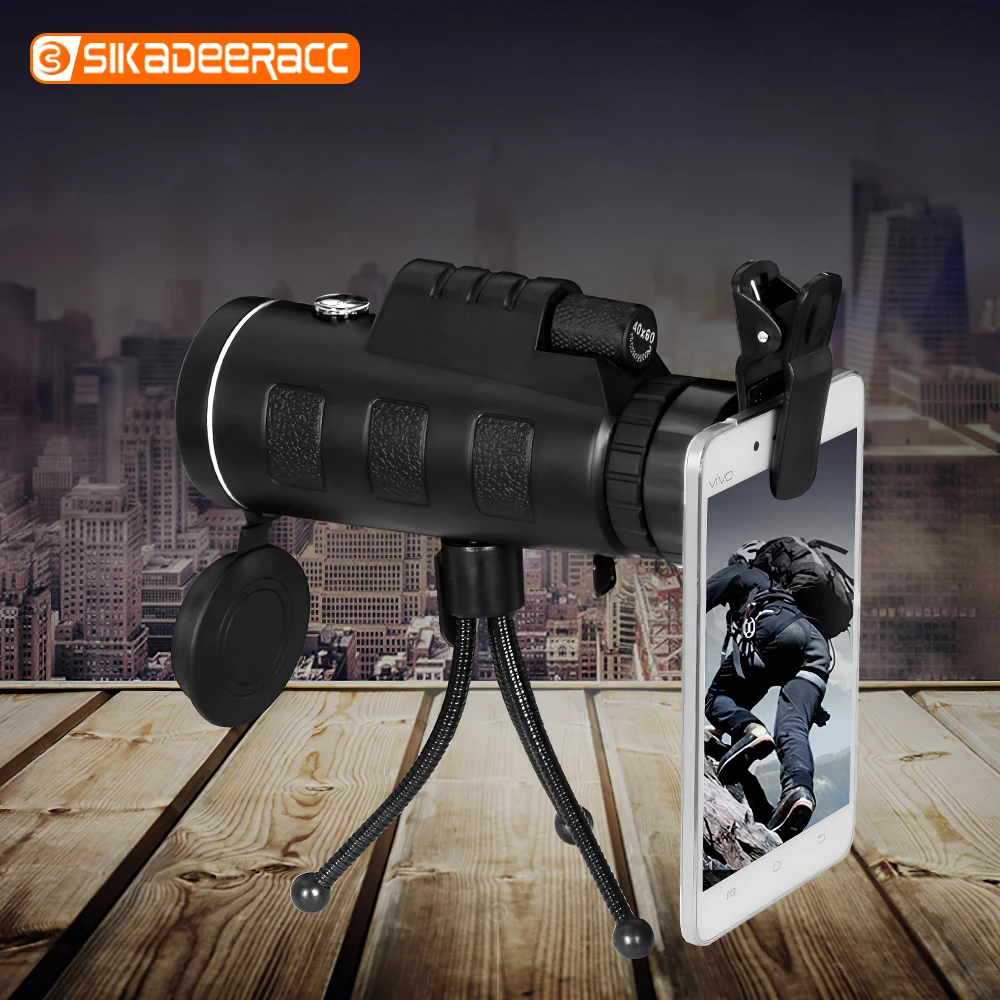 

HD Optical Monocular Telescope Phone Lens For iPhone 7 8 Plus XS Portable Smartphone Macro Lens Non-slip Outdoor Hiking Climbing