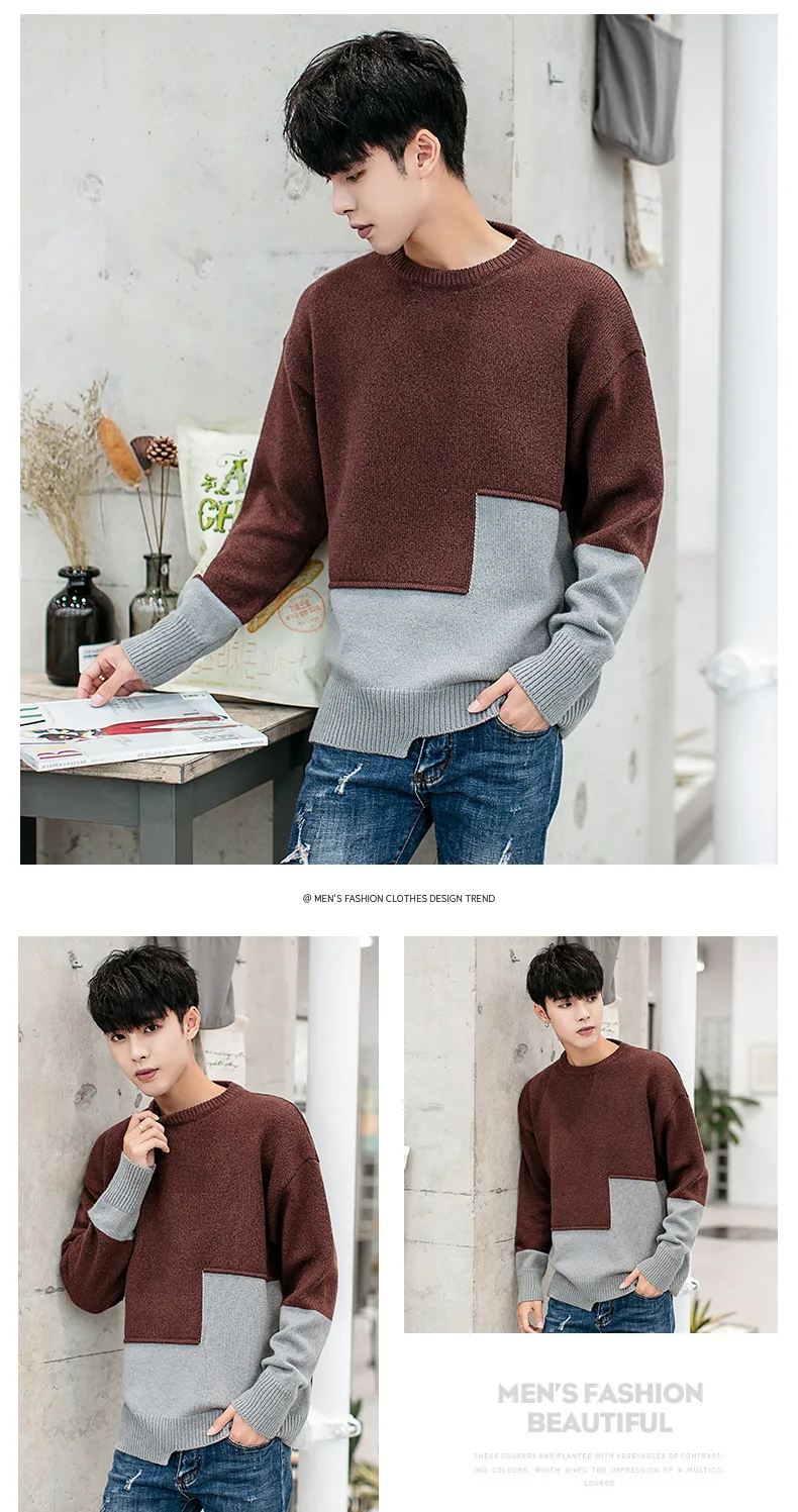 Autumn Winter Thick Warm Sweaters O-Neck Wool Sweater Men Brand Clothing Knitted Cashmere Casual Pullover Men streetwear