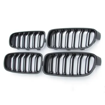 

For Suitable for BMW 3 Series F30 modified three-color two-line black / carbon pattern / starry mid-net grille