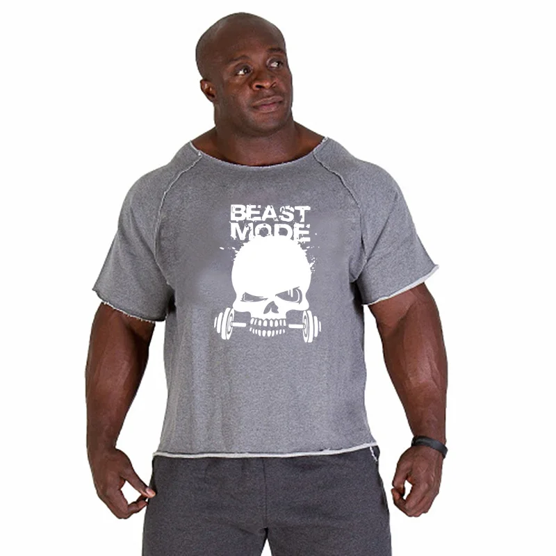Новая мужская футболка для бега Спортивная Фитнес Мужская Бодибилдинг Горилла рубашка с рукавом летучая мышь рубашка для спортзала фитнес мышцы Мужская Беговая футболка - Цвет: Photo Color 22