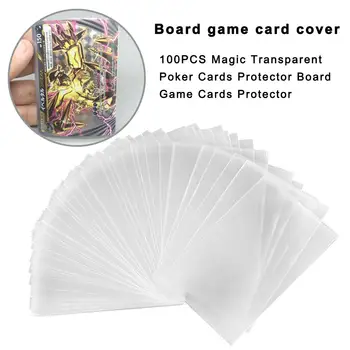 

100PCS Game Card Protective Case Magic Transparent Poker Cards Protector Board Game Cards Cover Tarot Cards Protection Film