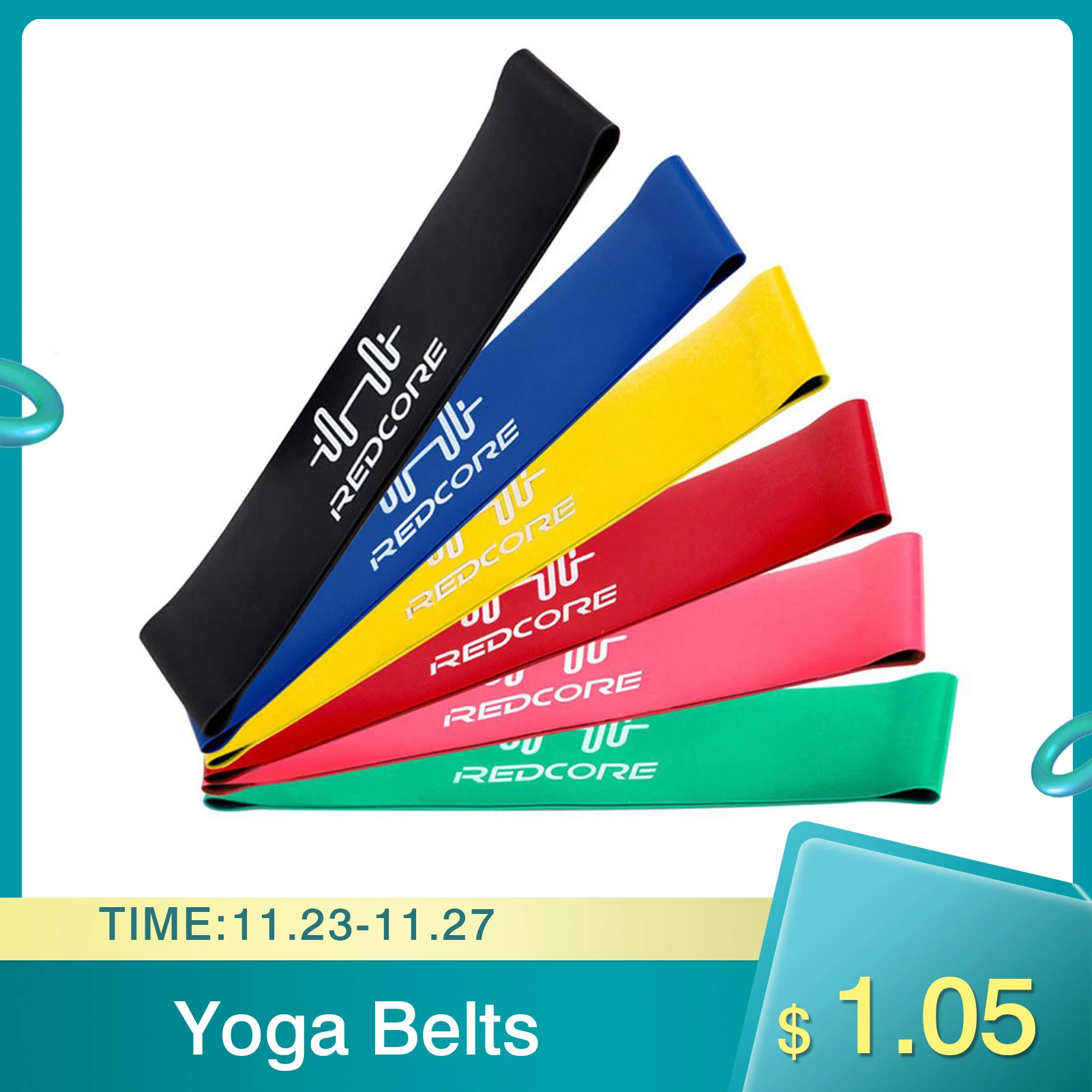 Tension Exercise Resistance Band Yoga Belts Ring Accessory Sport Training Workout Elastic Band Pilates Yoga Fitness Equipment