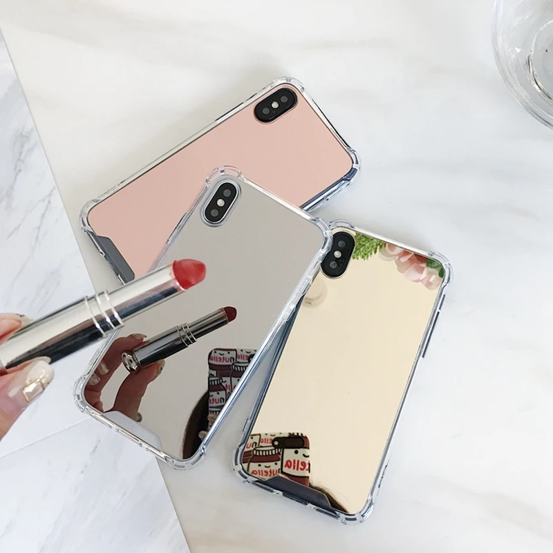 Зеркальный чехол для iphone 13 12 11 Pro XS MAX XR X 10 8 plus противоударный 7 6s SE 2020 | Мобильные