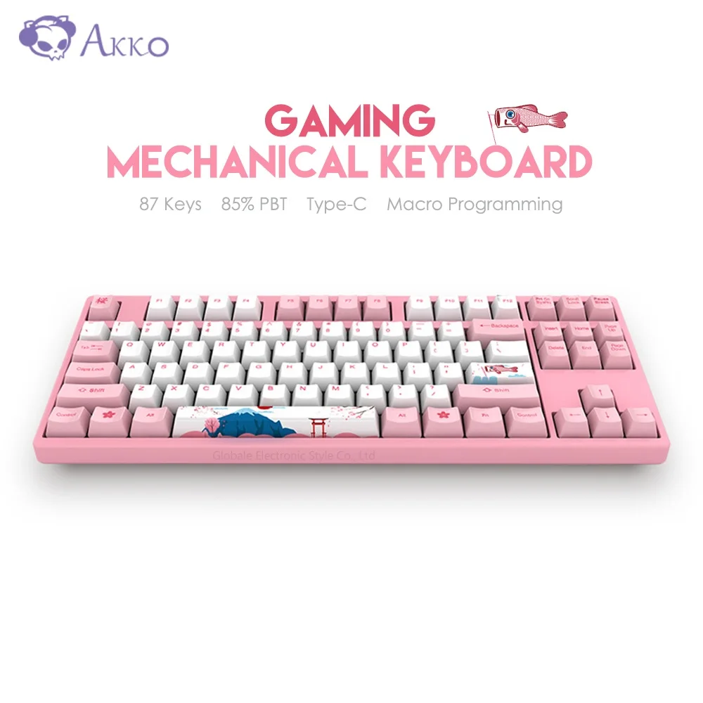 AKKO 3087 87 клавиш игровая механическая клавиатура 85% PBT Тип-C USB Проводная компьютерная геймер макро программируемый Tokya Sakura