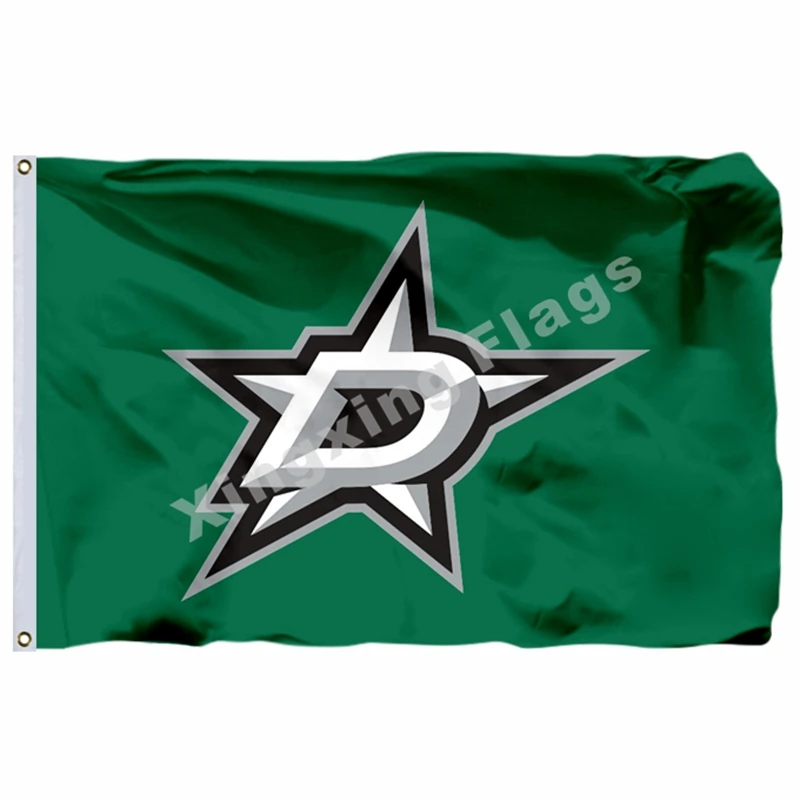 Dallas Stars Flag 3ft x 5ft Polyester Banner Dallas Stars Flying Size No.4 90X150cm Custom flag - Цвет: B1