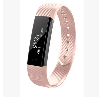 Водонепроницаемый Смарт фитнес-трекер подходит для женщин мужчин Дети часы сна Браслет напульсники бит Android IOS - Цвет: Розовый