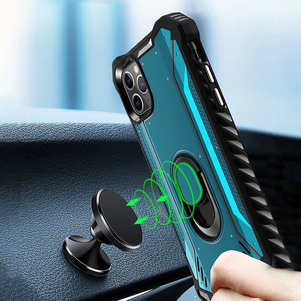 Чехол для iPhone 11 Pro Max, защитный чехол с алюминиевым металлическим кольцом, сверхпрочный защитный чехол для iPhone X XR XS Max 11 Pro Max чехол