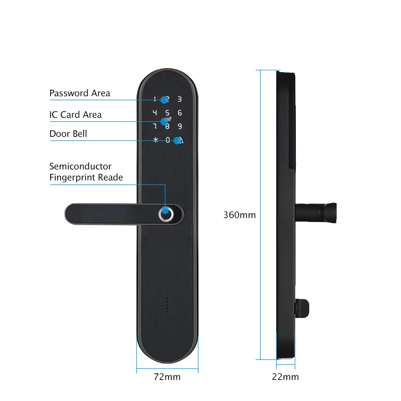 Умный дом Дверной замок Bluetooth телефон приложение TTlock биометрический замок отпечатков пальцев один раз код RFID шлюз контроль доступа