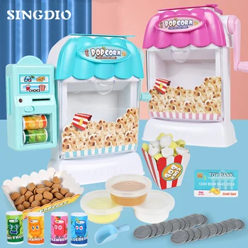 

Mini plastic groceries toys shop supermarket simulation vending machine food set for kids toys small food for pretend play