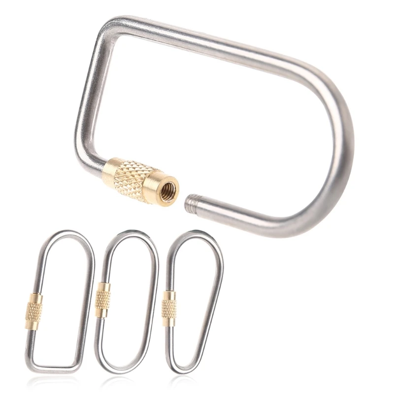 

Camping Link Titanium Alloy Carabiner Keychain Hanging Lock Buckle Hook Key Ring