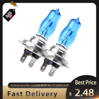 

Universal 2Pcs 12V 55W High Quality HOD Car Headlights H7 Quartz Ultra-white Light Lamp Running Lights 6000K Bulbs
