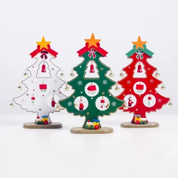 

DIY Wooden Christmas Tree Decoration Christmas Gift Ornament Xmas Tree Table Desk Decoration