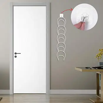 

Creative Multi-layer Hanging Coat Door Hooks Seamless Nail-free Wardrobe Scarf Hat Storage Racks