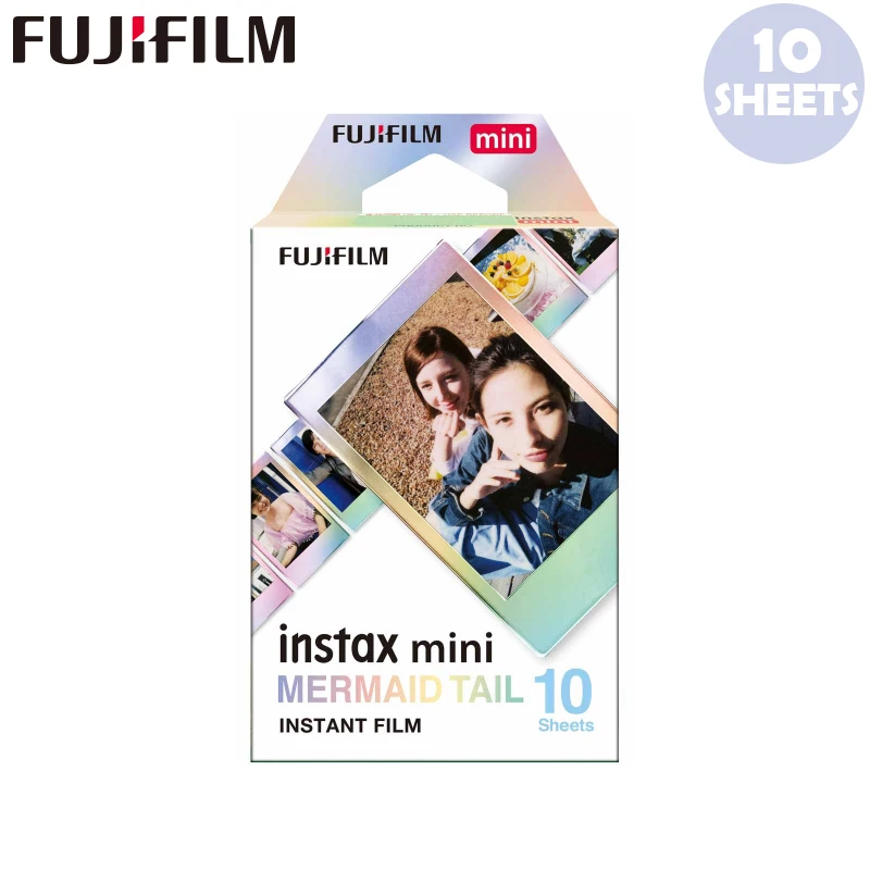 10-100 листов Fujifilm Instax Mini пленка Instax Mini 8 9 Русалка хвост пленка для Fuji Mini 7s 25 26 70 90 мгновенная камера SP-1 SP-2 - Цвет: 10 sheets