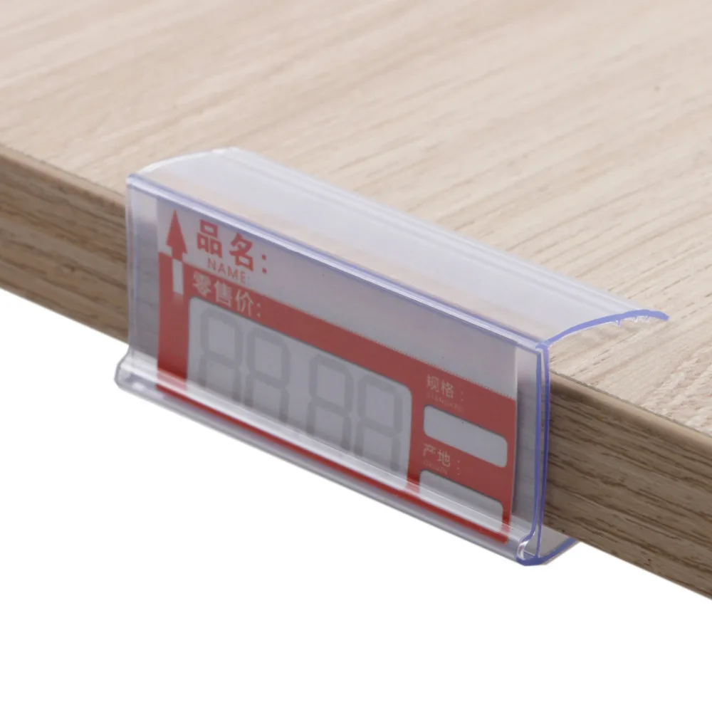 

Shelf Price Talker Hinged Sign Clip Holder to Shelf Edge C Channel