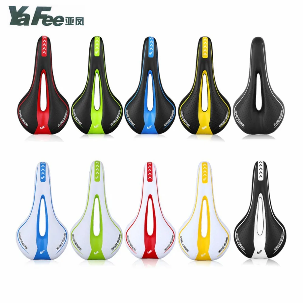 

YAFEE Bicycle Saddle Comfortable Middle Hollow Out Bike Seat MTB Mountain Bike Cycling Soft Seat Cover Cushion Bicycle Parts New