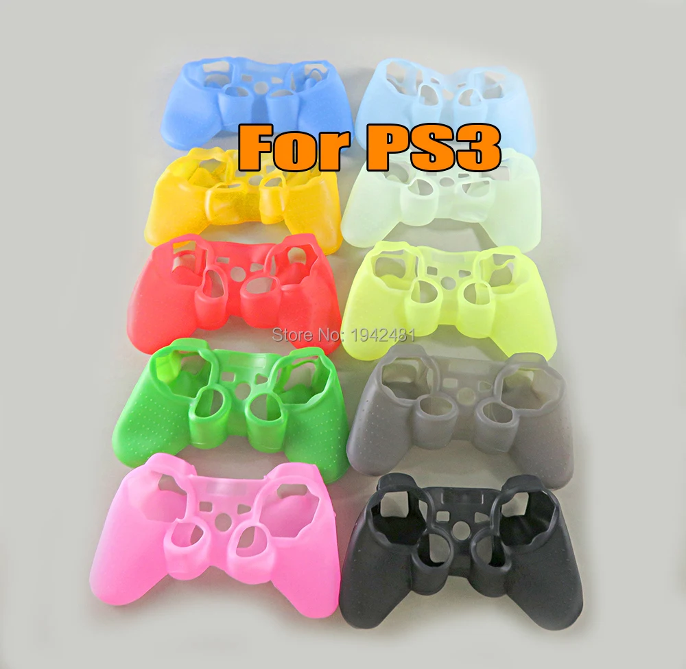 100 шт./лот силиконовый чехол Защитный для PS3 контроллер Джойстик гелевый