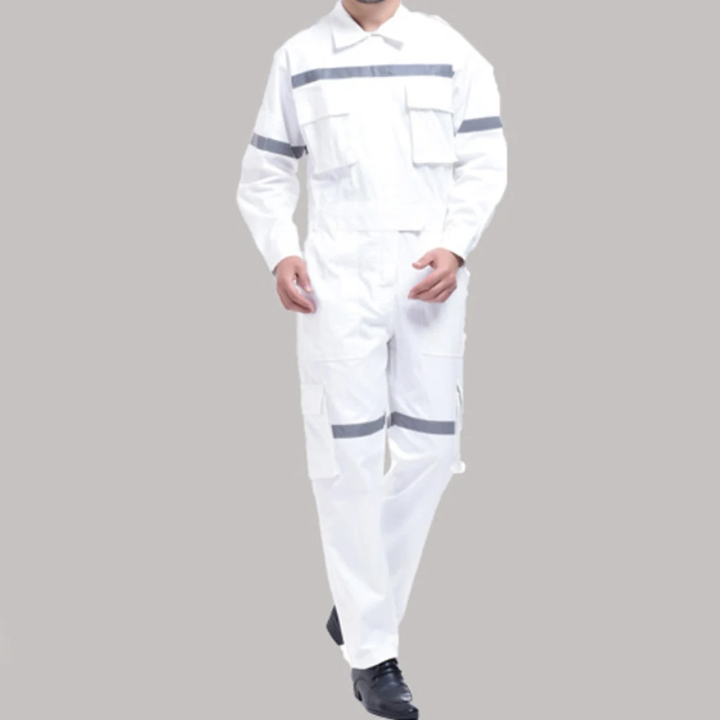 Мужская Светоотражающая Защитная куртка с карманами, рабочая одежда, куртка Hi vis, светоотражающая куртка для брюк, 6 размеров, S-XXXL - Цвет: L