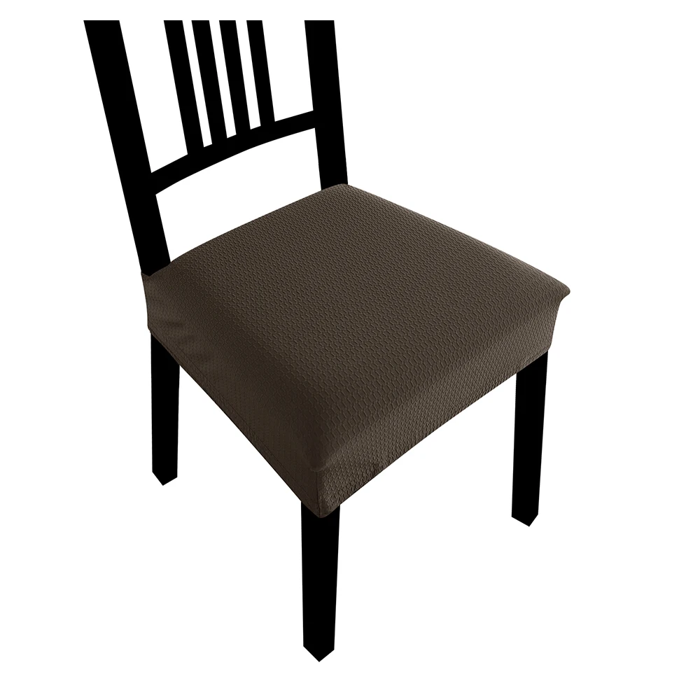 7 Solid Colors With Buckle Chair Cover Big Elastic Chair Covers Seat Slipcovers Stretch Removable Dining Hotel Seat Covers - Цвет: Coffee